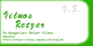 vilmos retzer business card